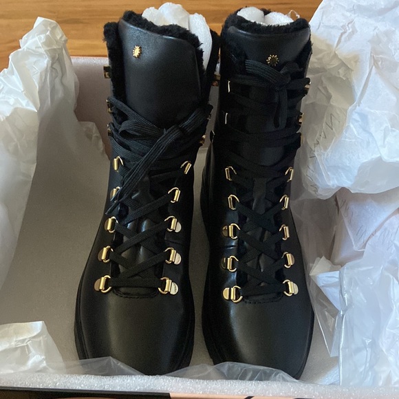 Stuart Weitzman OCEANE Lace Up Shearling Boots sz 7 NEW in original box! $750 - Picture 9 of 11